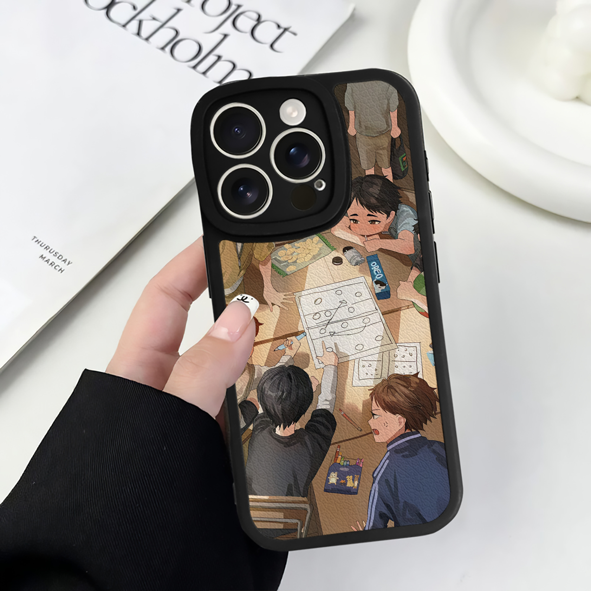 （画像用） ハイキュー!! Haikyu!! 【iPhone 16シリーズ対応】シリコンスマホケース（レザー調） 材質：シリコン